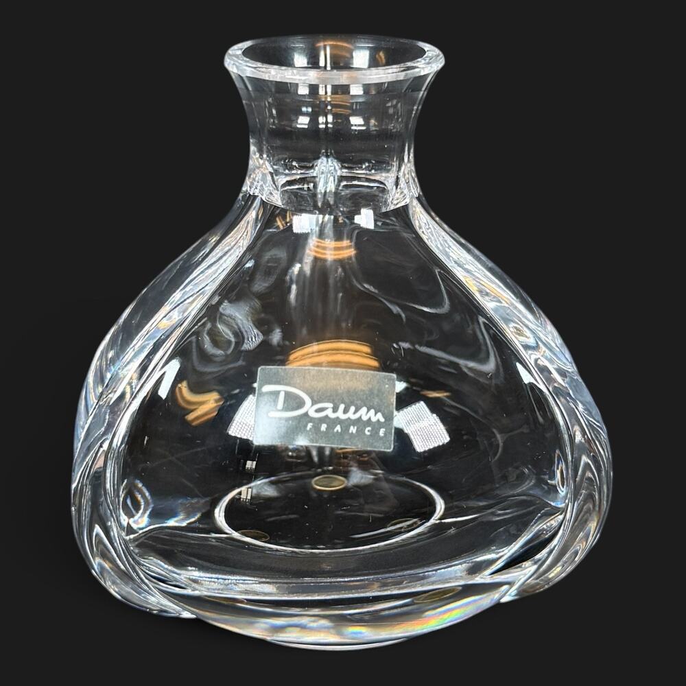 3" Daum France Clear Crystal Glass Perfume bottle